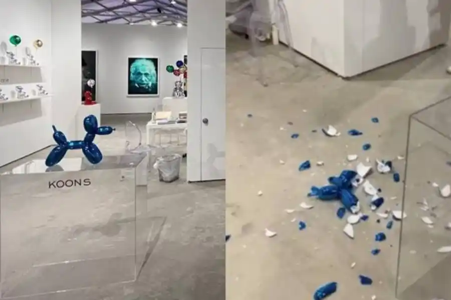 Una mujer rompió por accidente una escultura de Jeff Koons valuada en US$42.000