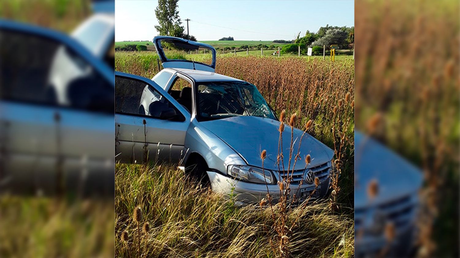 Despistó con su auto sobre Ruta 12