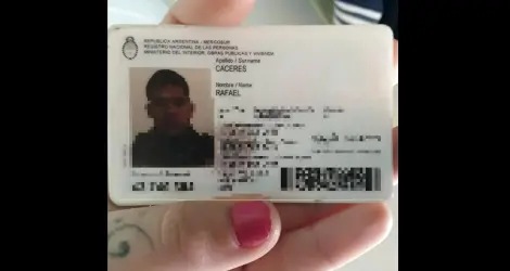 Encontraron el DNI de Rafael Caceres