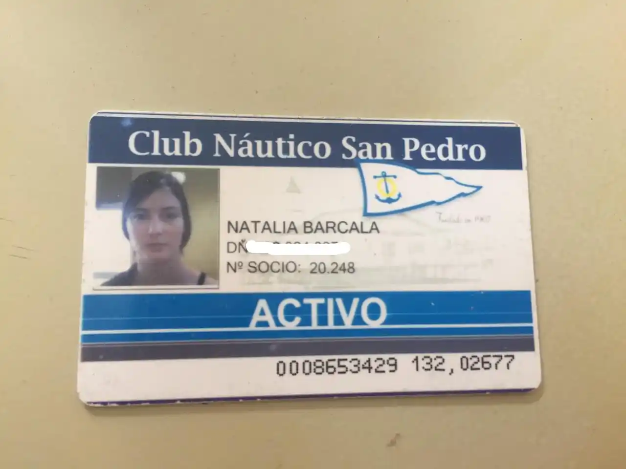 Se encontró un carnet de socio por la zona céntrica