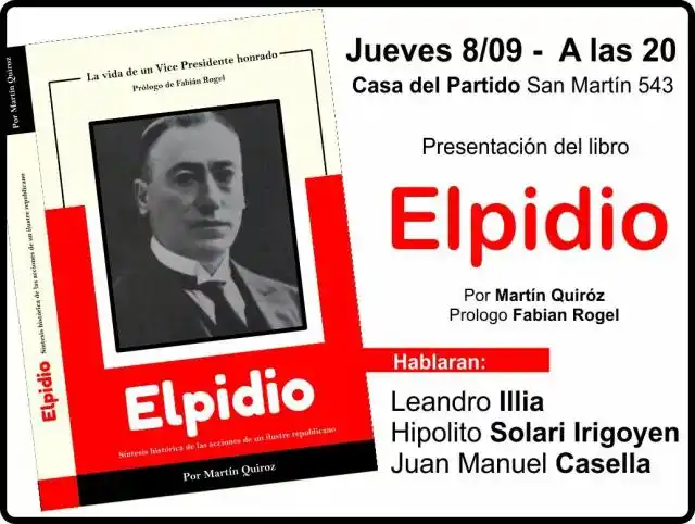 Presentarán el libro “Elpidio”