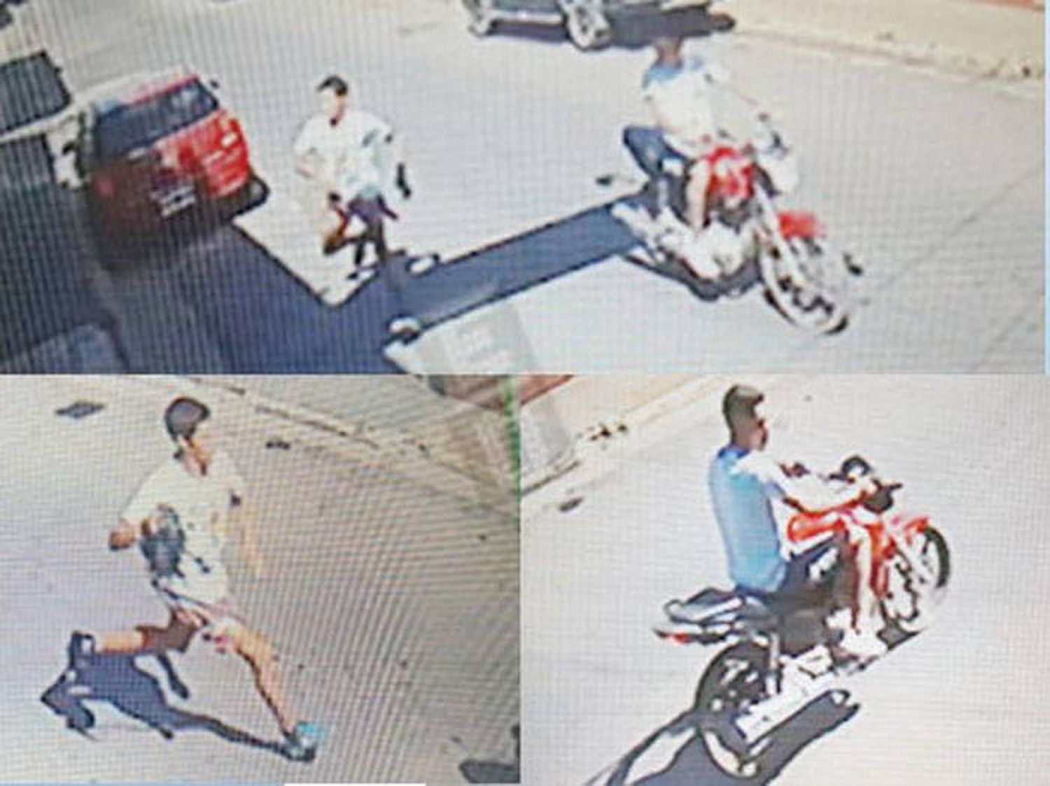 Motochorros le roban la mochila a  una joven y quedan filmados