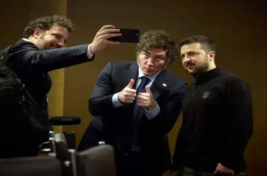 Javier Milei y Volodímir Zelenski (NA)