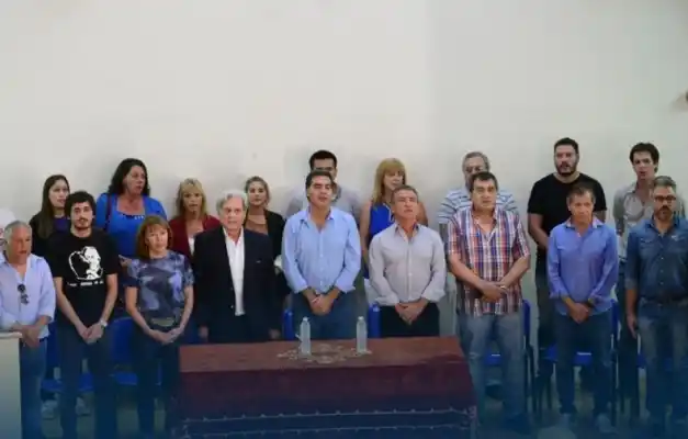 Urribarri, Solanas y Báez y Cáceres, en el acto de Capitanich en Paraná