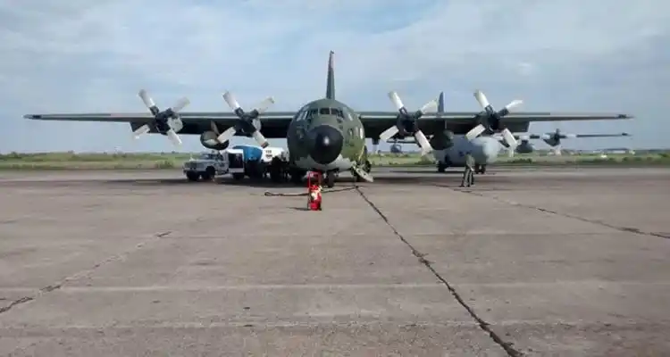 Tunante II: Avión Hércules sobrevuela la zona de búsqueda