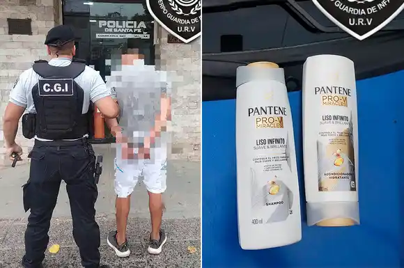 Lo tentó la promoción de shampoo y acondicionador, pero no lo quiso pagar y lo robó: detenido