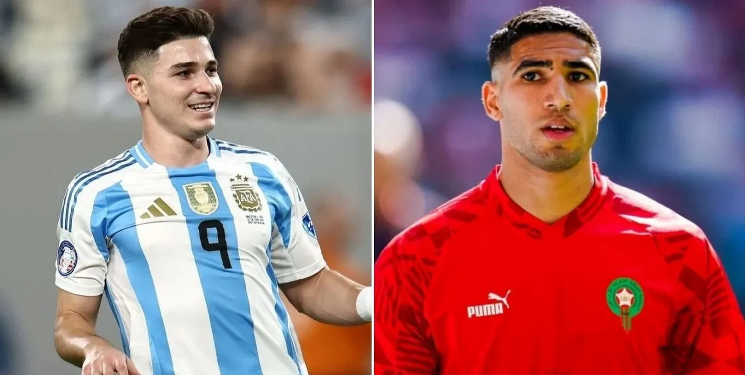 Julián Álvarez y Achraf Hakimi, las dos grandes estrellas de los Juegos Olímpicos.