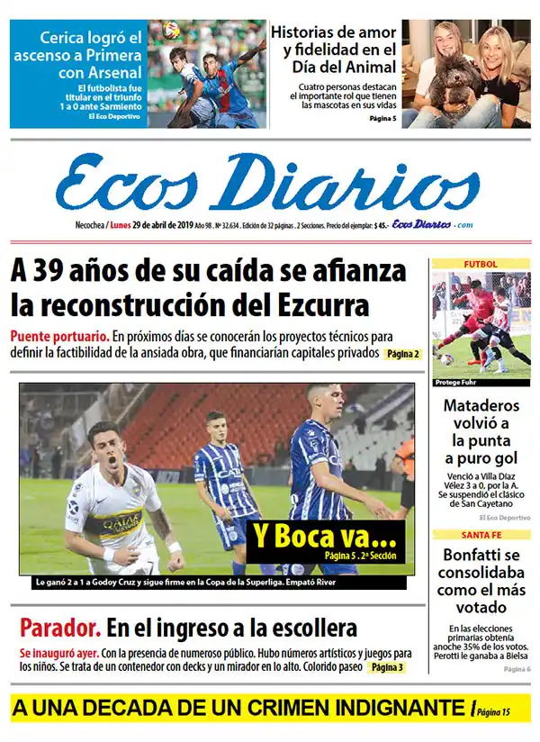 Tapa del 29 de abril de 2019