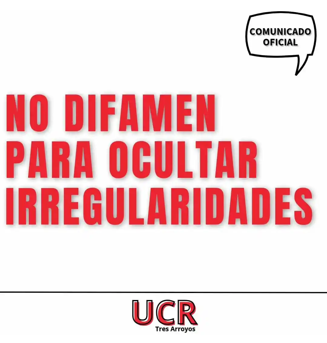 Comunicado oficial desde la UCR
