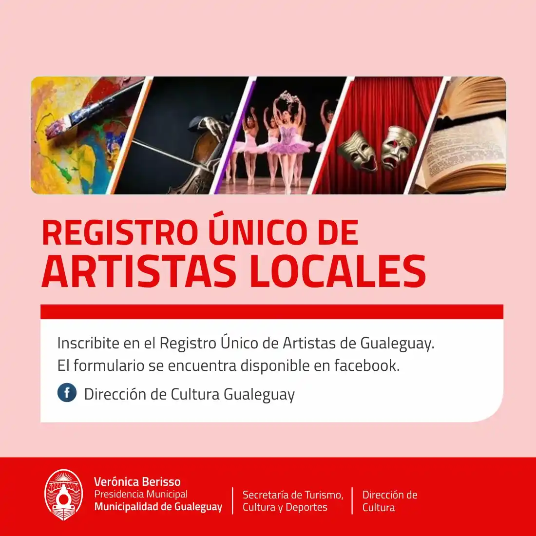 Cultura invita a sumarse al Registro Único de Artistas 