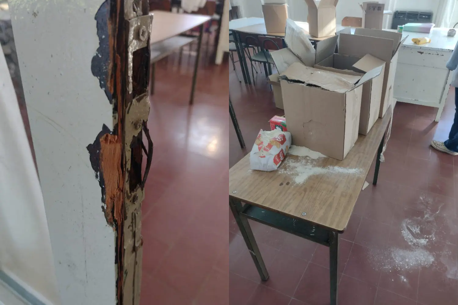 Dañaron las aberturas y entraron a robar.