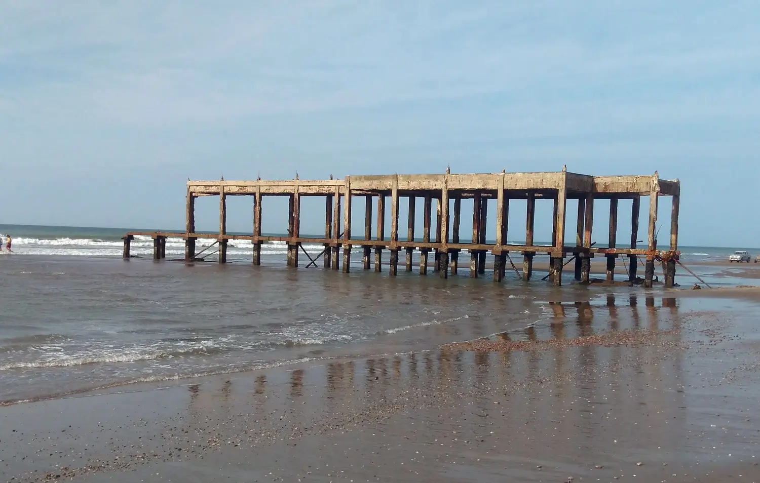 Pronunciada bajante del mar