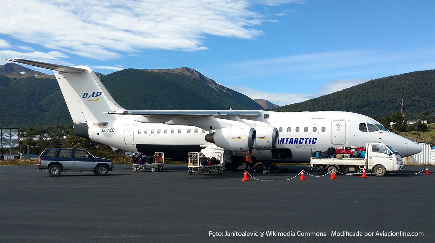 Aerovías DAP inaugura hoy sus vuelos entre Ushuaia y Punta Arenas