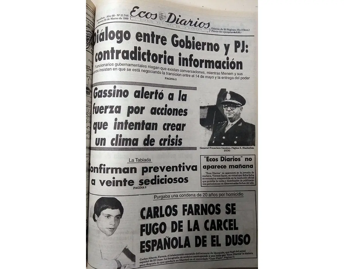 Jueves 23 de marzo de 1989