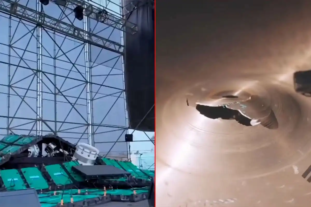 Una pantalla LED se desprendió del escenario y rompió los instrumentos de la banda Ke Personajes