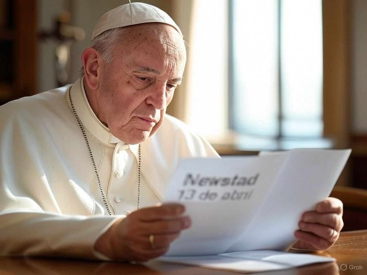 Santoral. Francisco, leyendo el Santoral del 13 de abril.