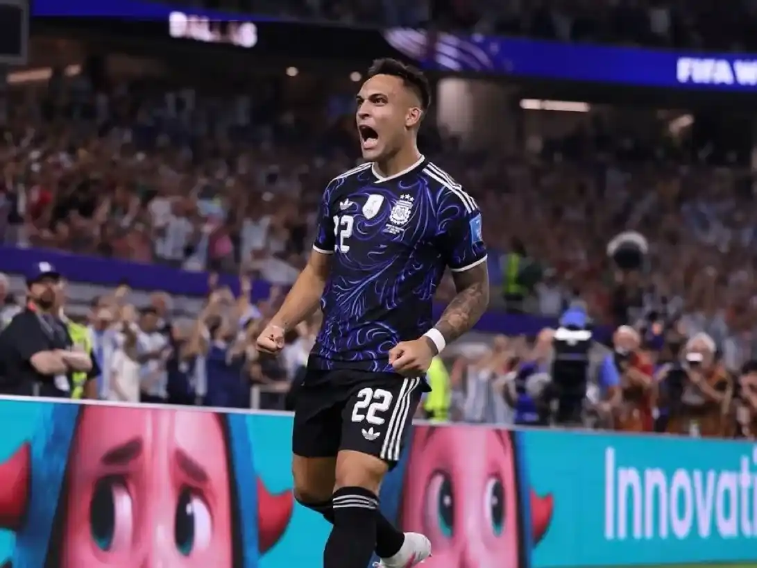 Primer gol de Lautaro Martínez en mundiales