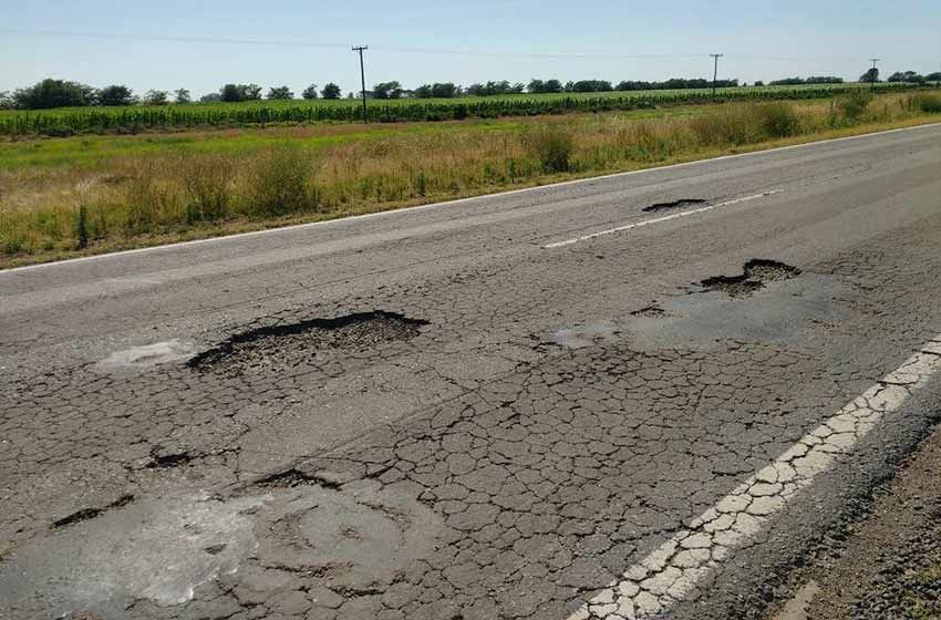 Indignación por el mal estado de la Ruta Nacional 33: exigen mantenimiento en el tramo entre Rosario y Rufino