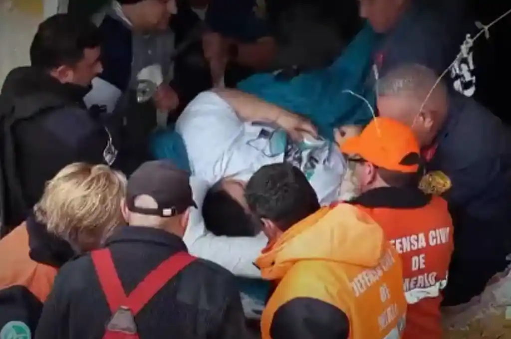 El momento del dramático rescate