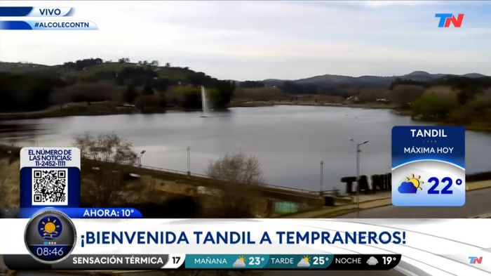 Para promocionar el "Destino Tandil", la ciudad se sumó con salidas diarias en vivo en TN Noticias