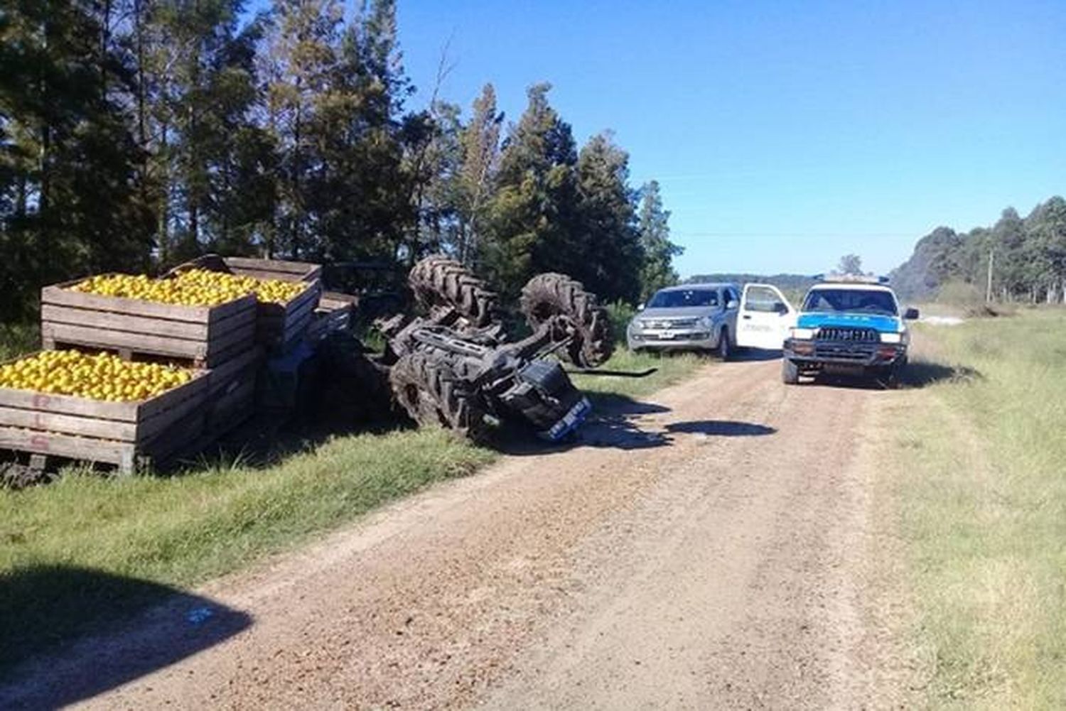 Vecino de Villa del Rosario  sufrió grave accidente con su tractor y fue hospitalizado