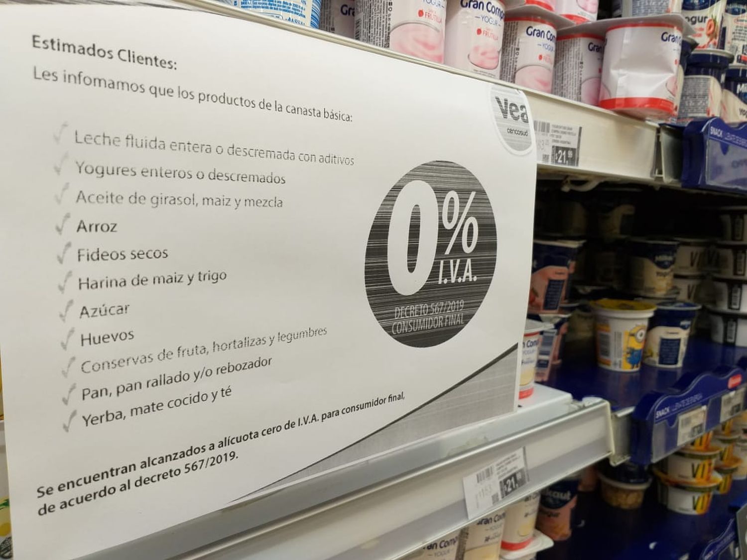 Cadenas de supermercados de la ciudad aplican el 0% de IVA en productos de la canasta básica