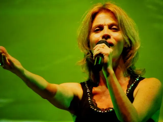 Marcela Morelo en los festejos por el 124° aniversario de Lobería