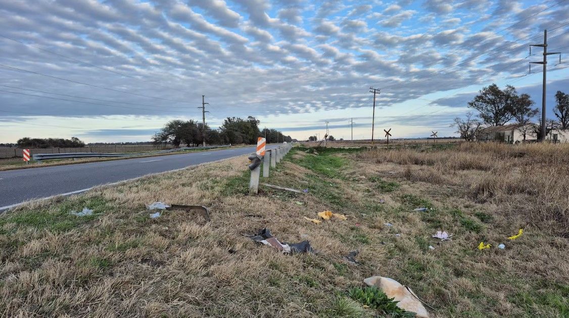 El tramo de la Ruta 19 donde ocurrió la tragedia.