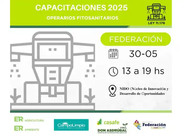 Están disponibles las fechas de las capacitaciones para operarios de equipos pulverizadores terrestres y aéreos