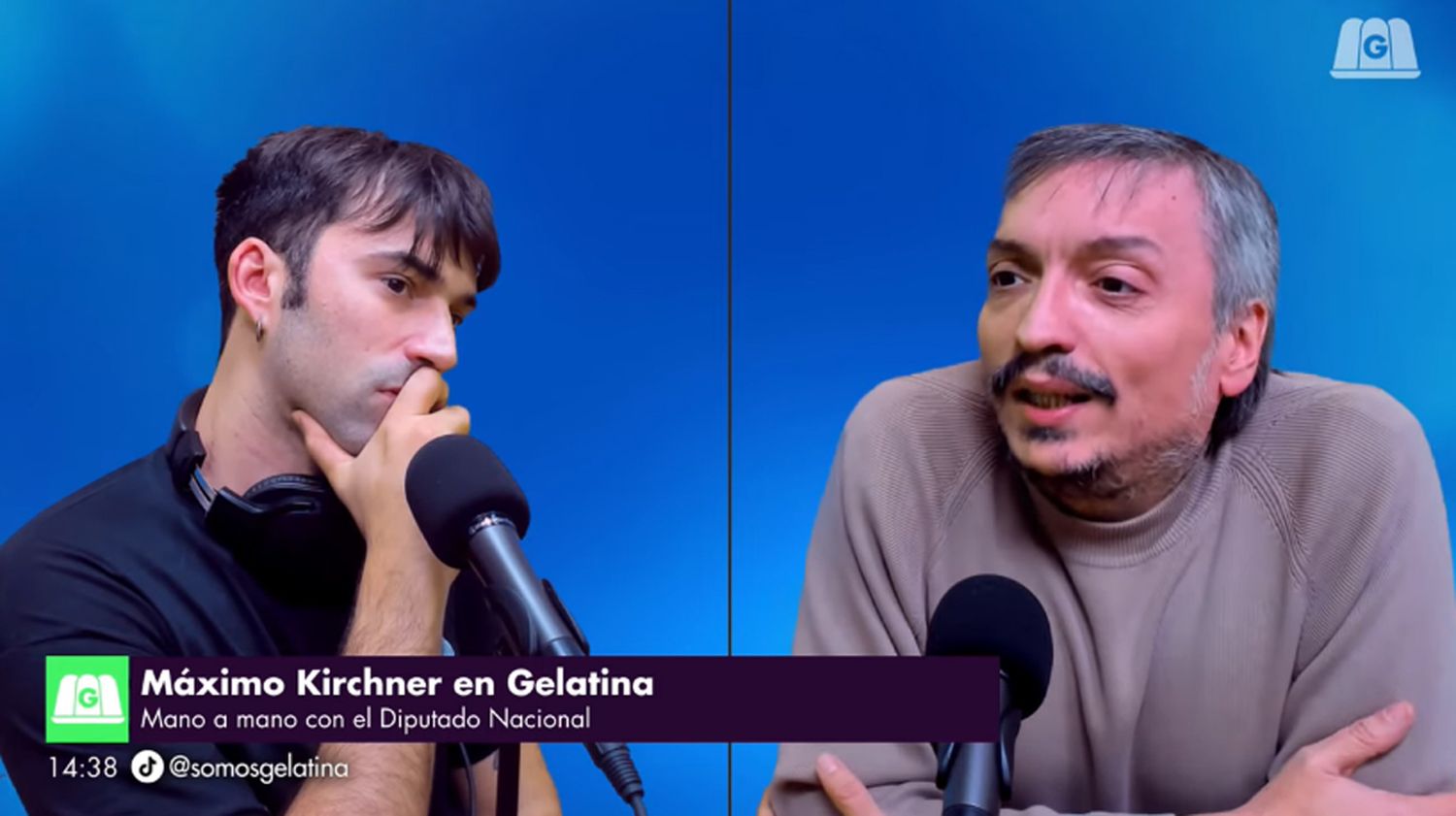 Kirchner en un programa de streaming