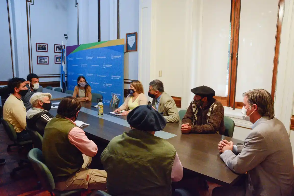 Luego del acampe frente al Municipio, Piaggio recibió a los jinetes y tradicionalistas