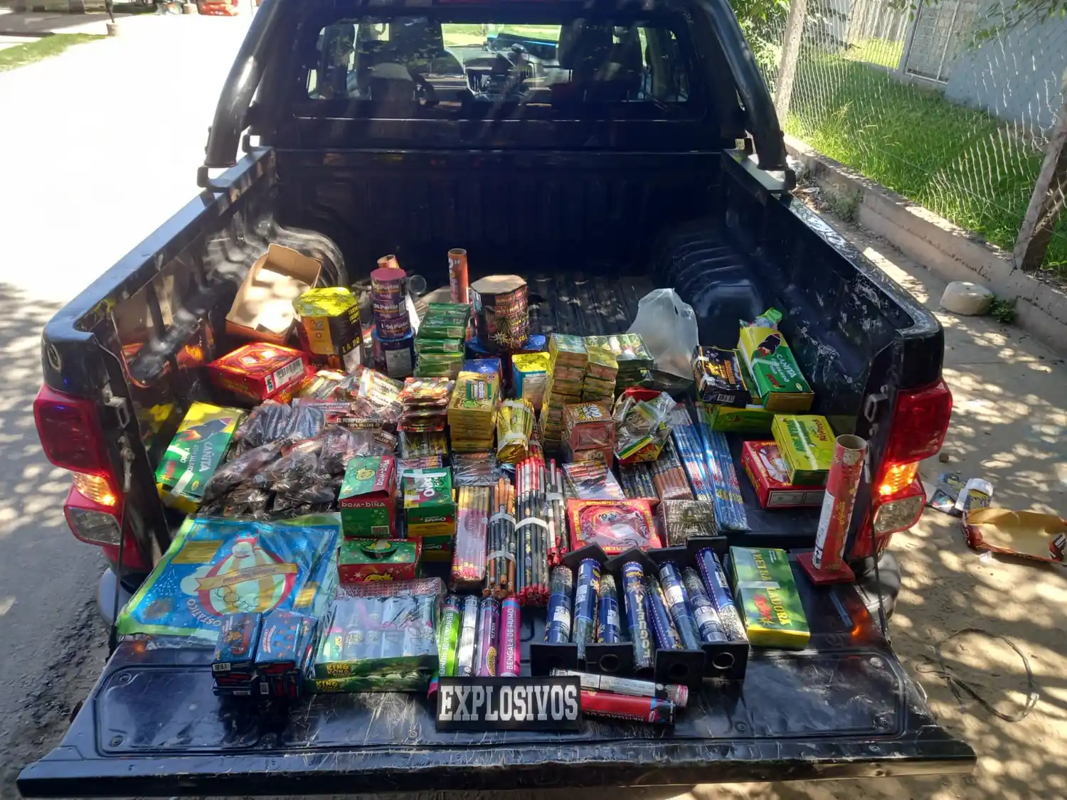 Material secuestrado.