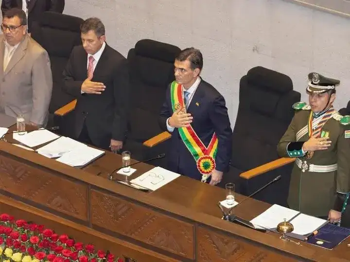 Rodrigo Paz Pereira, al asumir como presidente.