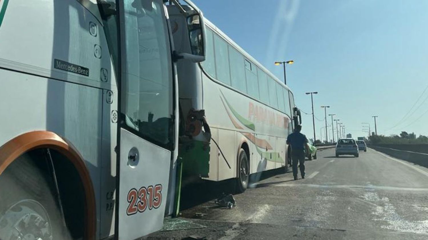 Choque múltiple en la RN168, a la altura de barrio El Pozo