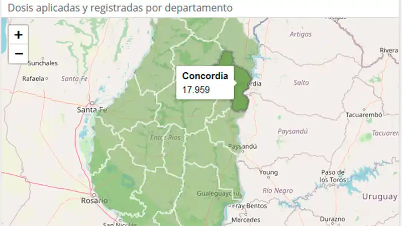 Cuántas vacunas se aplicaron en cada departamento: las cifras en la provincia