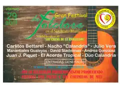 Realizarán un festival de folclore a beneficio de ASDGGUAY