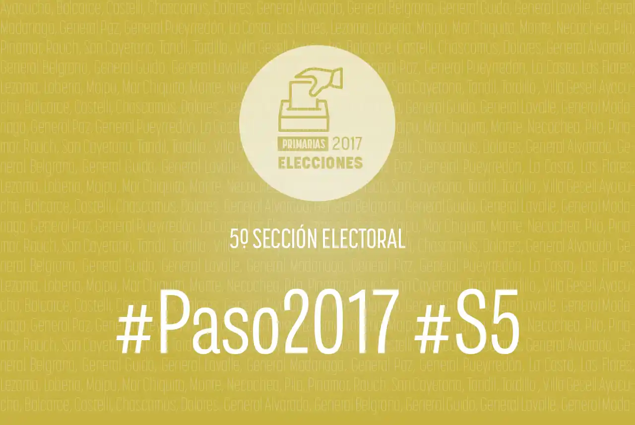 Elecciones PASO 2017: La Quinta Sección elige senadores, concejales y consejeros escolares