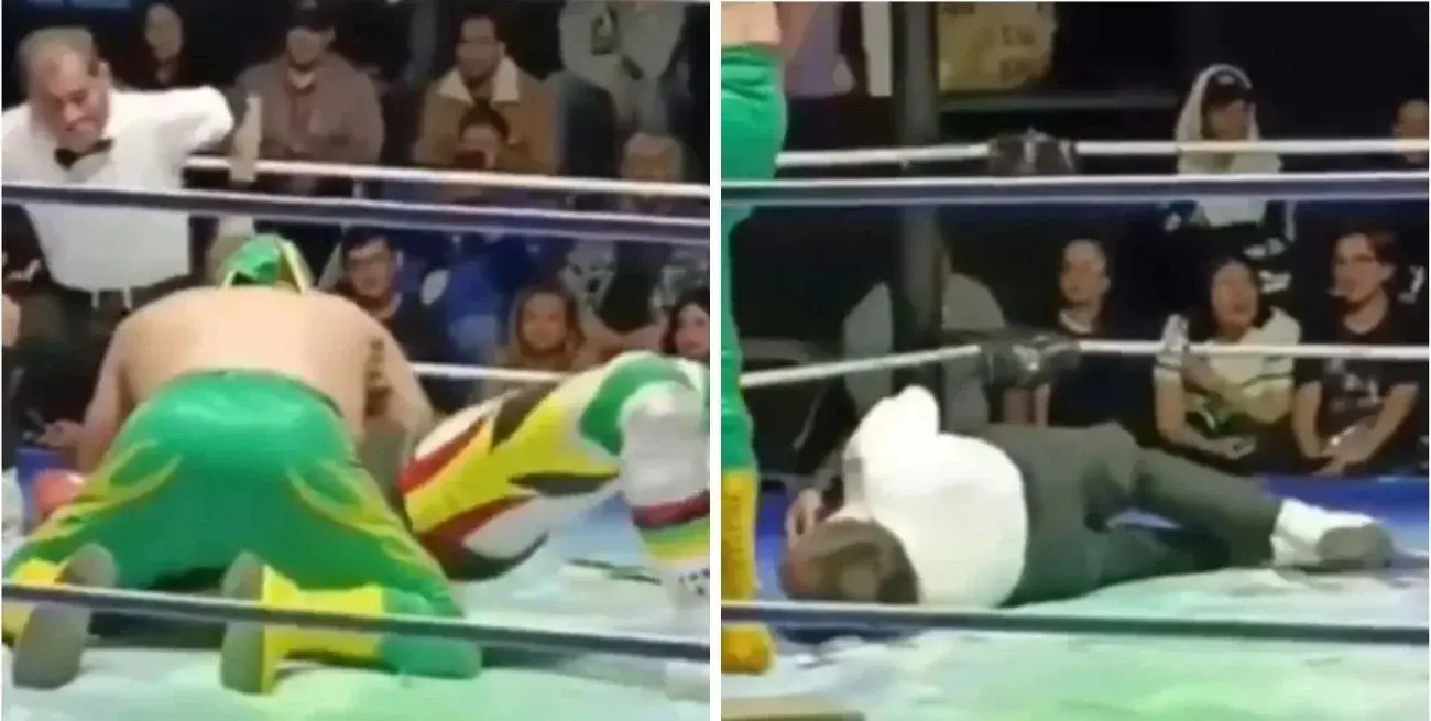 Tragedia en México: un árbitro murió tras recibir una peligrosa maniobra de lucha libre