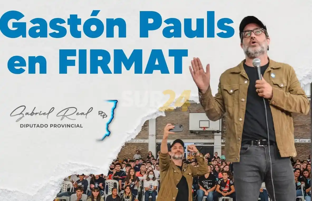 Gastón Pauls vuelve a Firmat con dos charlas de prevención de adicciones