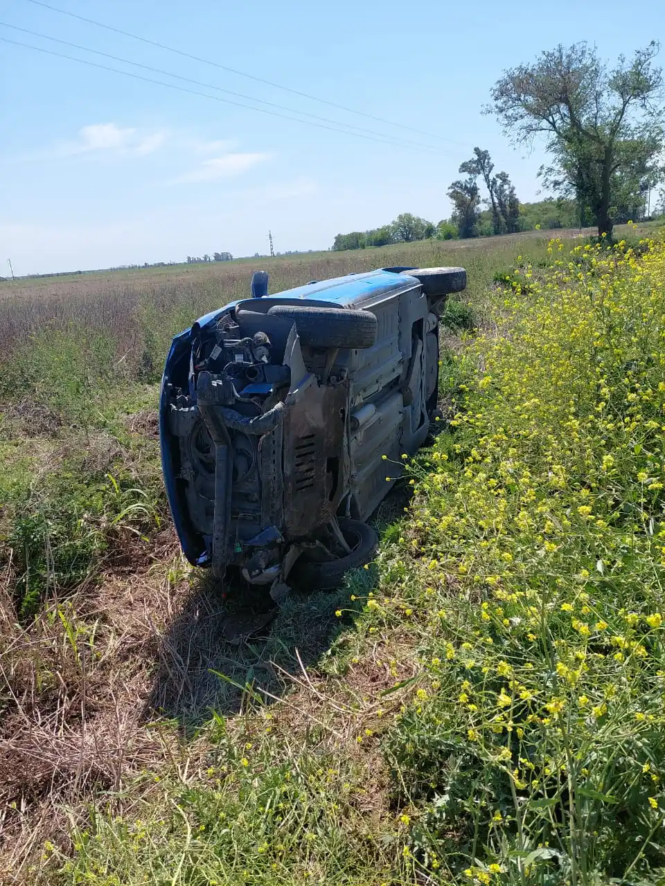 accidente choque bomberos voluntarios san vicente auto caida - 3