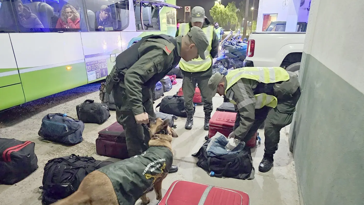 A principios de octubre del año pasado, se halló la droga en un colectivo que viajaba al sur del país