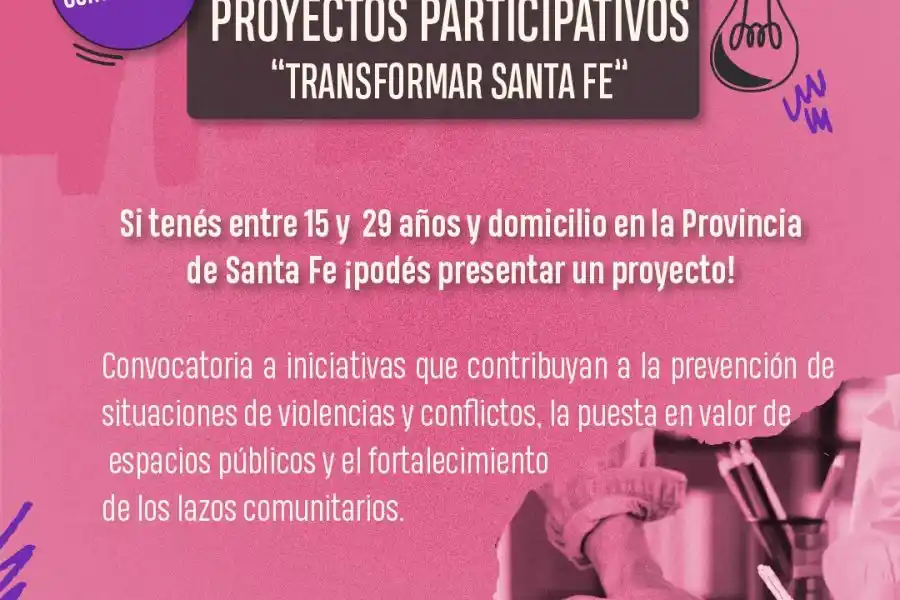 Hasta el 3 de mayo podrán presentar iniciativas que contengan acciones de recuperación de espacios públicos, fortalecimiento de lazos comunitarios o de prevención de situaciones de violencia interpersonal.