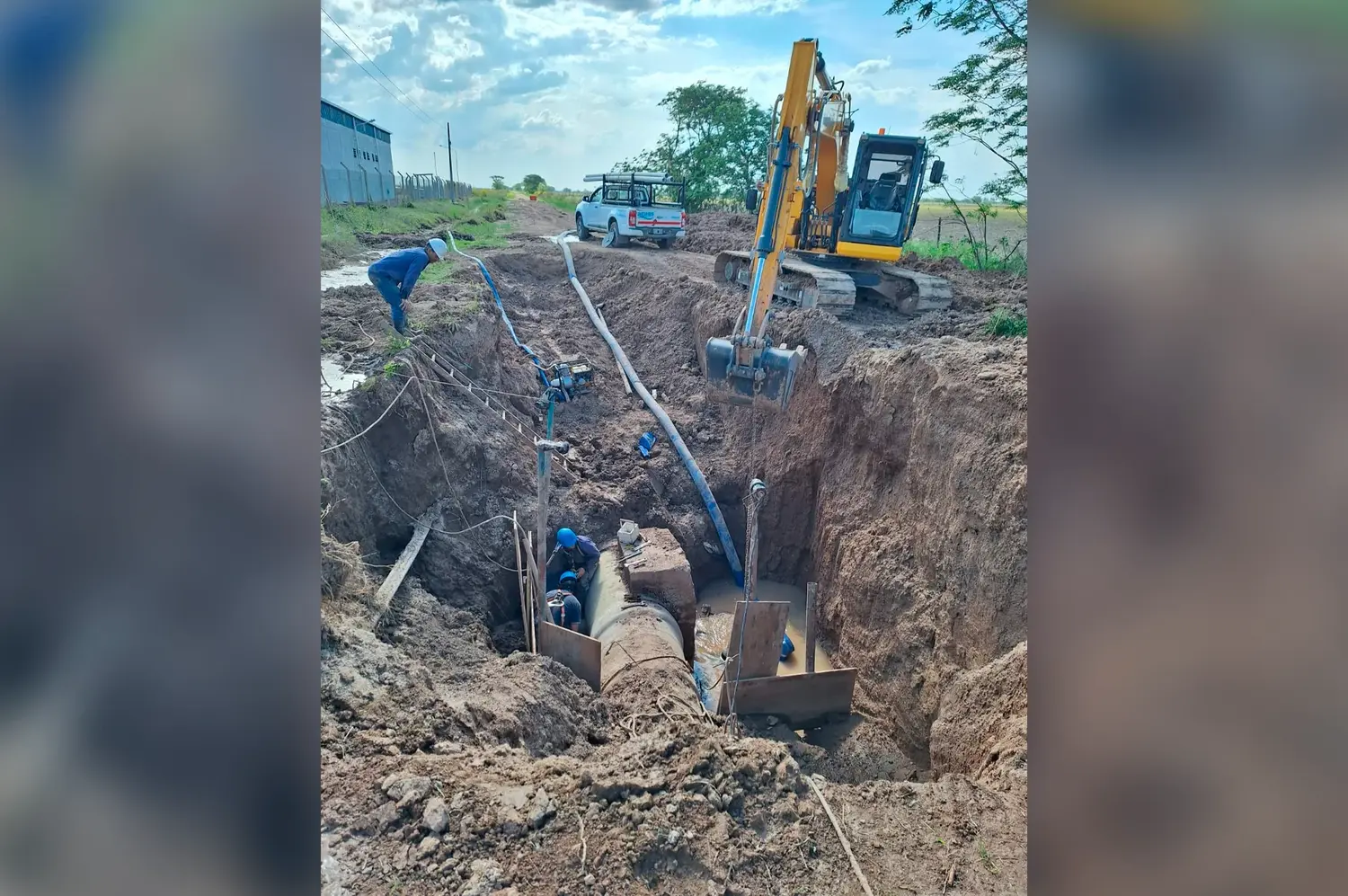 Finalizó la reparación del acueducto en Angélica y comienza a restablecerse el suministro