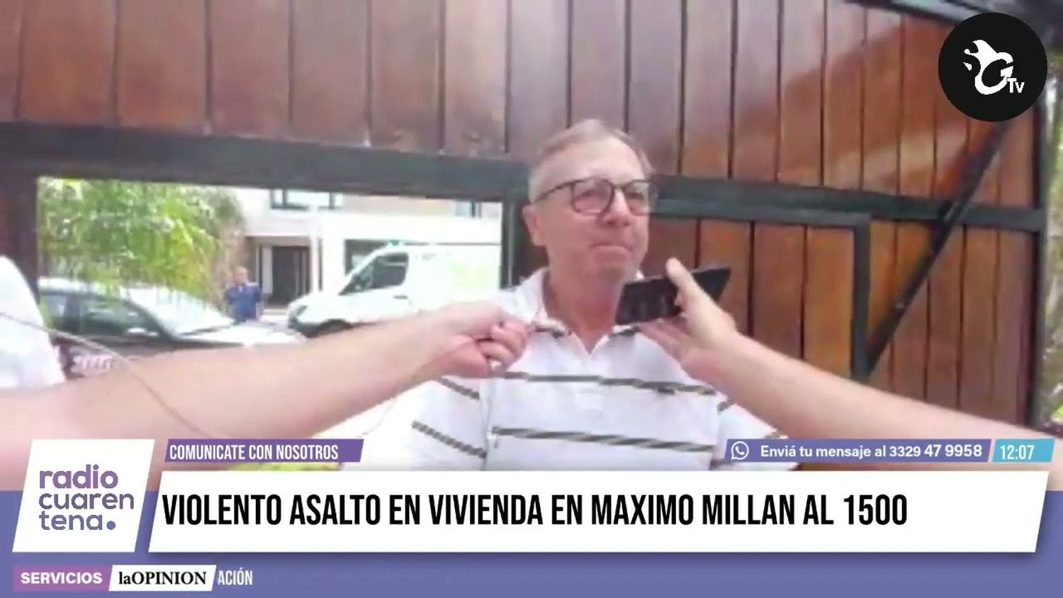 Pedro Slovinsky: “Abrime o la mato a tu mujer”, le decía el delincuente, que huyó herido tras recibir un disparo
