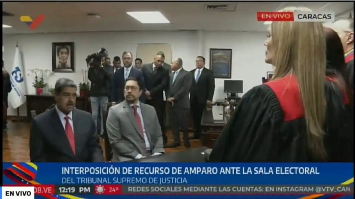MADURO PRESENTA «RECURSO de AMPARO» ante la Sala Electoral del TSJ