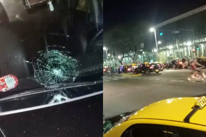 Balearon a un taxista en un violento intento de robo y se interrumpió el servicio durante la madrugada