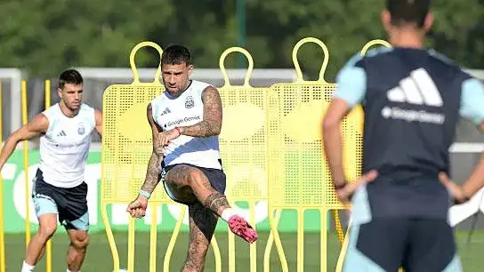 Entrenamiento de la Selección Argentina.