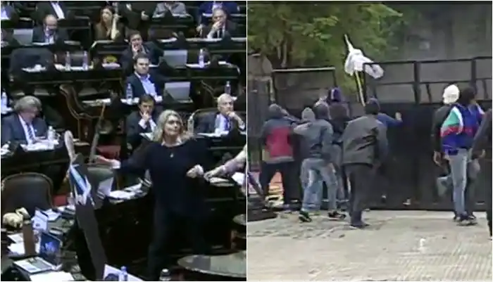Presupuesto 2019: Hubo incidentes, gigantografía de Lagarde y banderas de EE. UU. en el Congreso