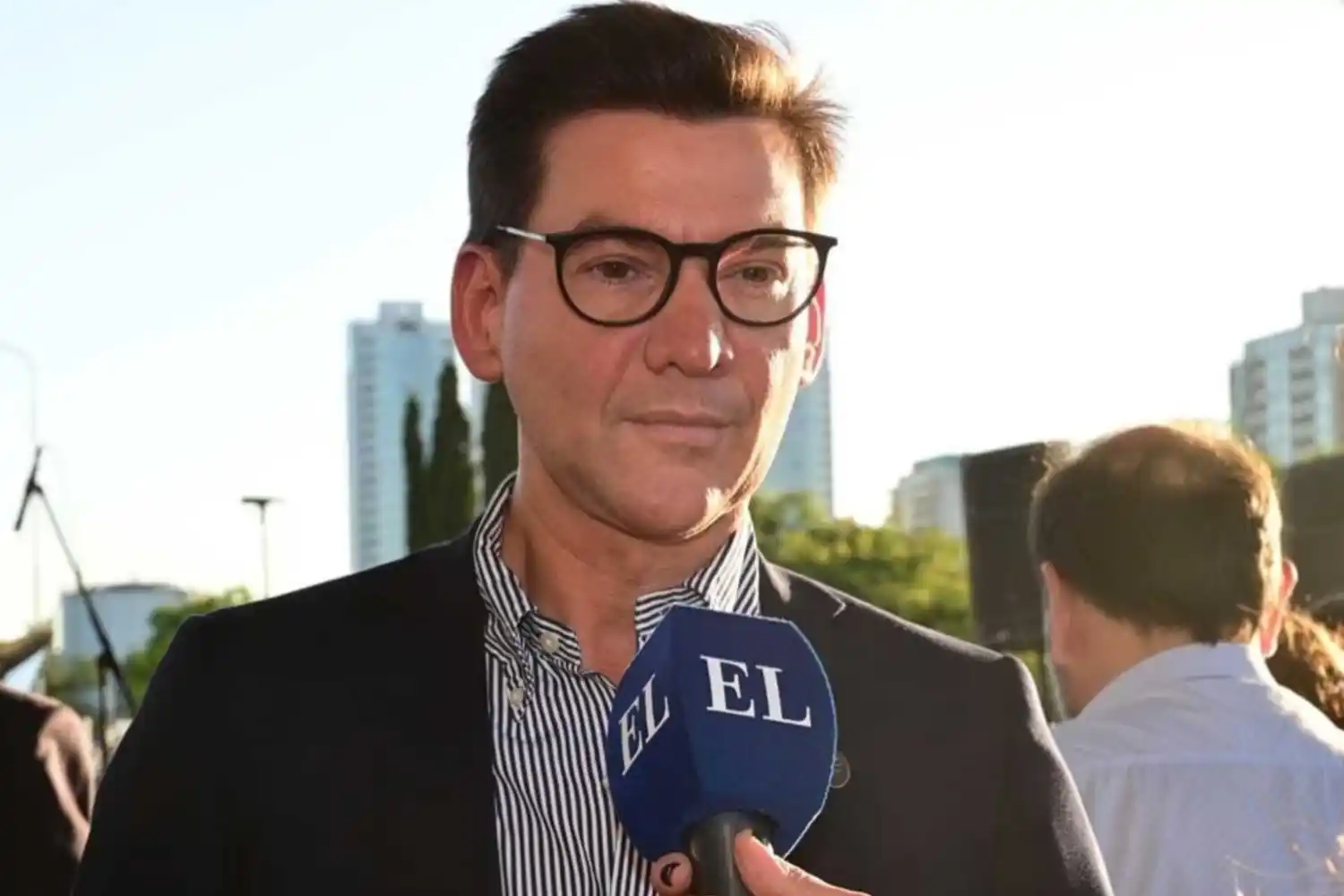 Di Lena habló con El Litoral durante el acto inaugural. Foto: Flavio Raina.