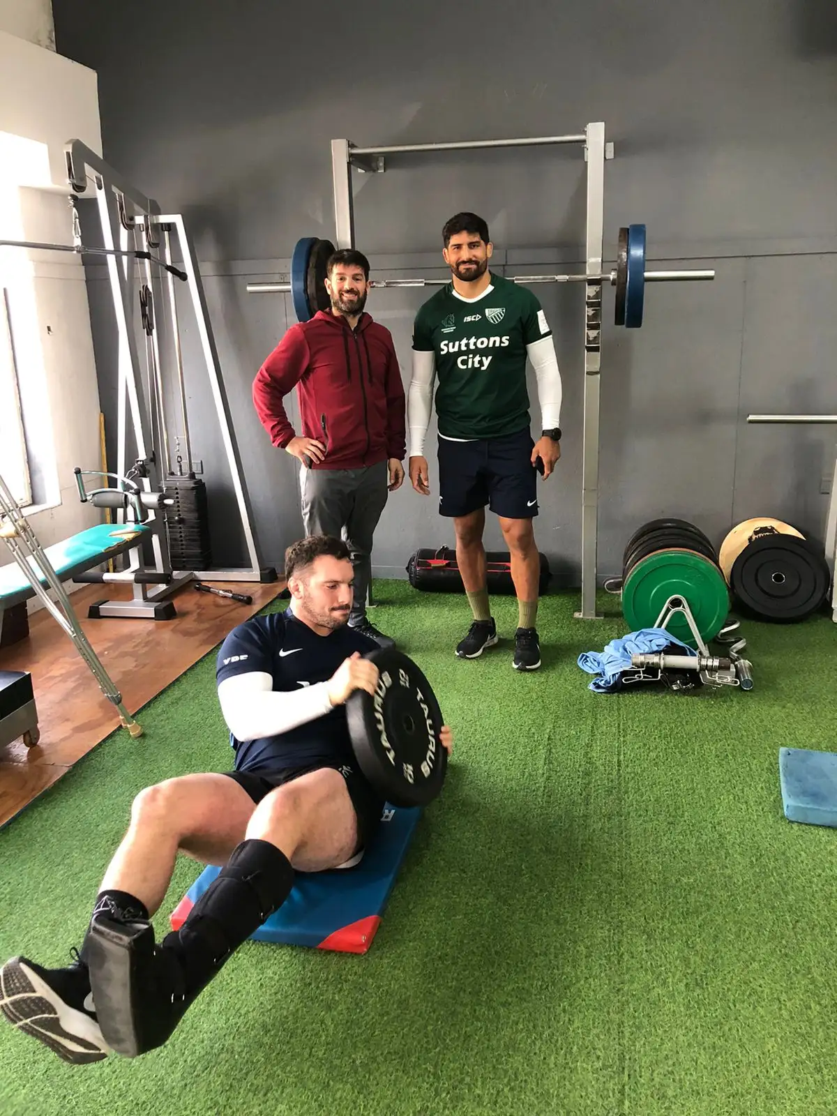 Rodrigo Bruni e Ignacio Calles, junto a Nicolás Sorbi.